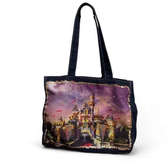 Disney Handbags - Disney Castle Fantasy Tote - Purple and Black